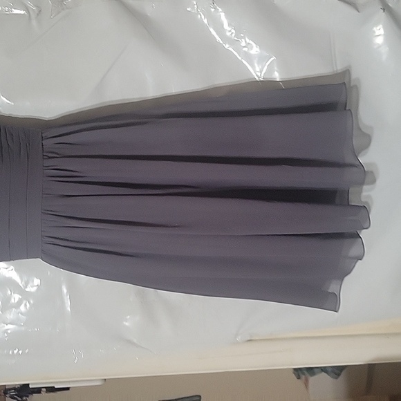 BILL LEVKOFF Bridesmaid Dress Style 730 4 Grey Going‎ Out Bridesmaid Formal Prom - Picture 4 of 7